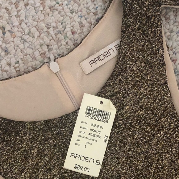 Arden B Gold Dress - Picture 2 of 3